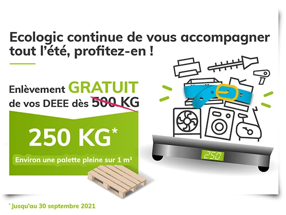 Ecologic maintient son seuil de gratuité à 250 kg
