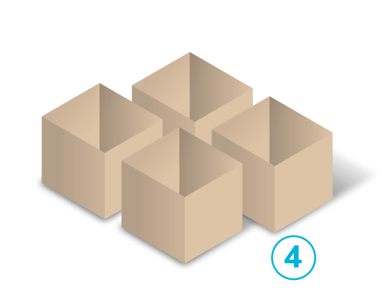 Lot de 4 cartons pour DEEE