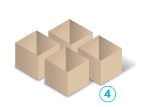Lot de 4 cartons pour DEEE