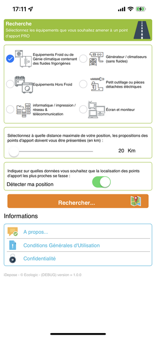 IDepose interface recherche